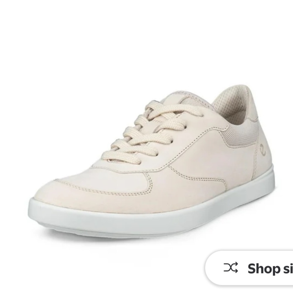 ECCO Leisure Retro Lace Up Comfort Sneaker in Limestone NWT Sz 42